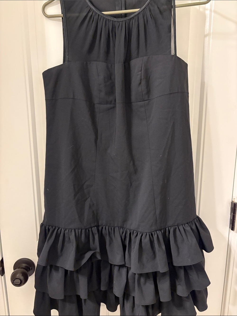 Cynthia Steffe Black Ruffled Hem Sleeveless Dress